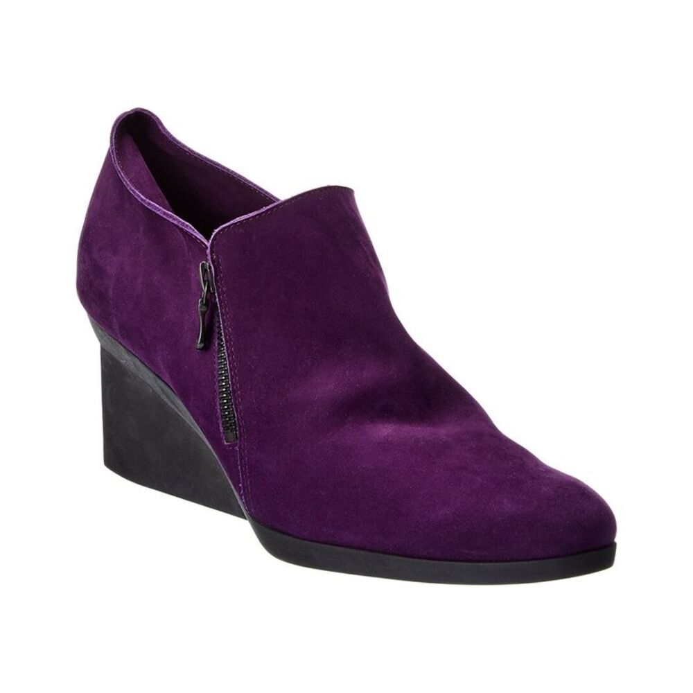 Arche Momali Leather Wedge Bootie, Purple